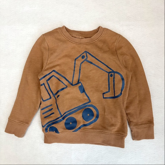Cat and Jack brown digger sweatshirt - Picture 1 of 4